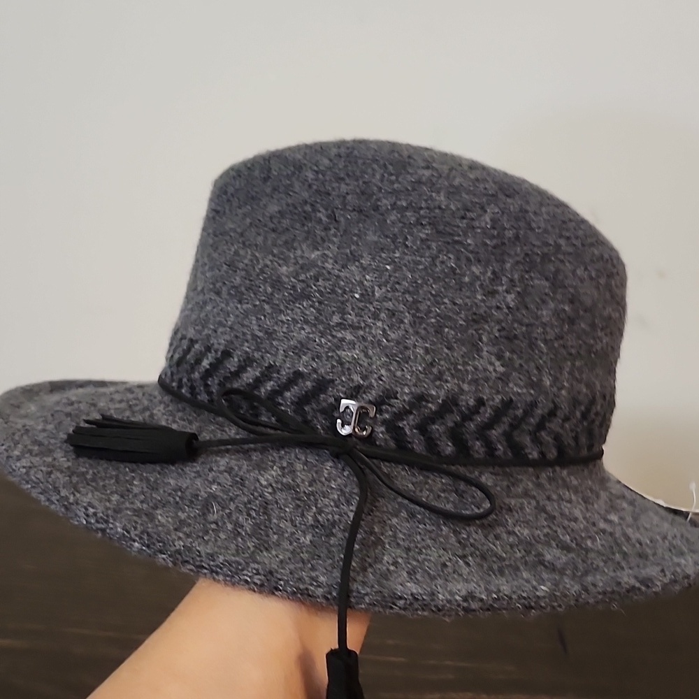 Callana Grey Wool Fedora Hat Nwt New Knit Millinery - Picture 5 of 10